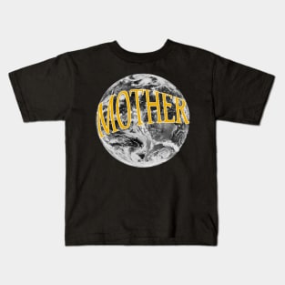 MOTHER EARTH YELLOW BLACK Kids T-Shirt